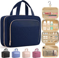 HOTOR Hanging Travel Toiletry Bag Women Men, Dark Blue, Medium