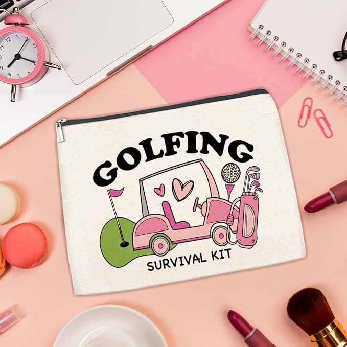 FYDHQSS Golf Gifts Makeup Bag Accessories for Women Golfers Golf Lover