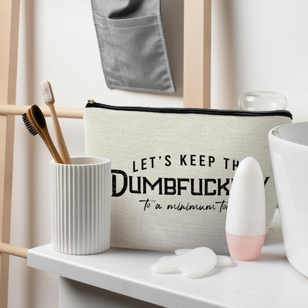 RYYCDOI Funny Makeup Bag - Bad Assed & Cool Gifts for Coworkers & Women - Sarcastic & Gag Gifts - Humor Cosmetic Toiletry Bag