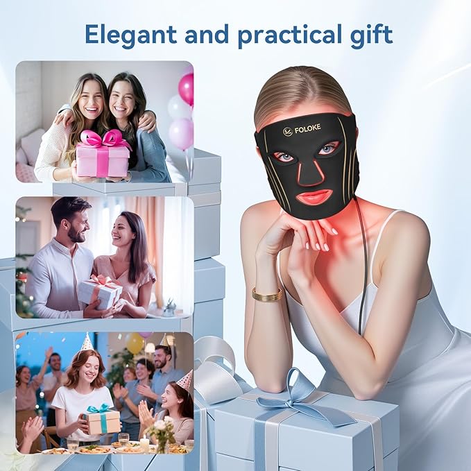 LED Light Therapy Mask Skin Care Mask, LED Red 630±5nm & NIR 830nm Home Use