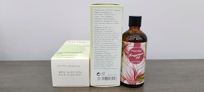 PHATOIL Japanese Magnolia Fragrance Oil for Diffuser Aromatherapy 3.38FL.OZ