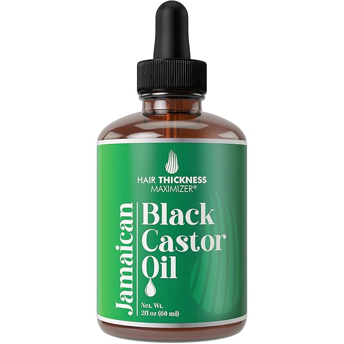 Jamaican Black Castor Oil for Hair Growth. Strengthens & Hydrates Thinning, Dry Hair for a Healthier-Looking Scalp. for Women & Men – Vegan & Unscented 2oz Serum
