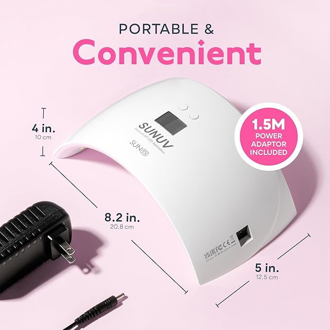 SUNUV UV LED Nail Lamp, UV Light for Gel Nail Polish Dryer SUN9Xplus Pink