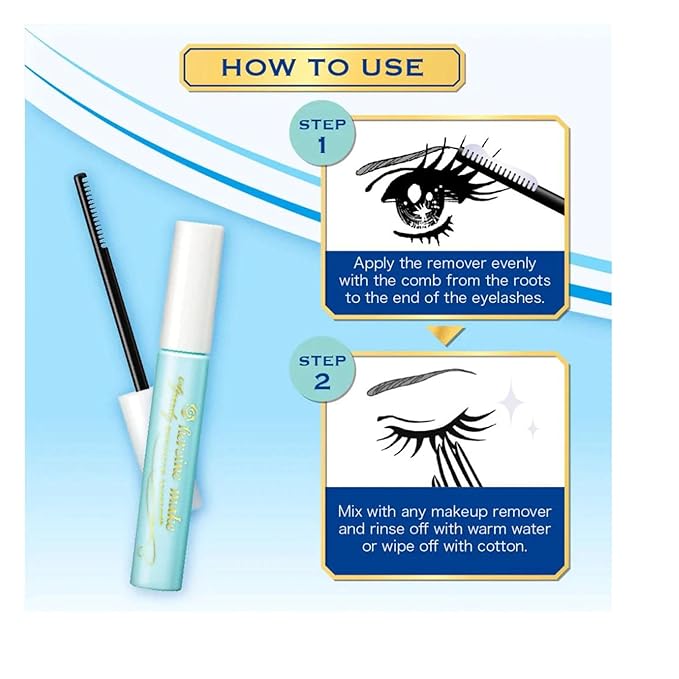 Heroine Make by KissMe Mascara Remover | Waterproof Makeup Remover Wand | Gentle Eye Makeup Solution for Sensitive Eyes | Travel Size for Waterproof Makeup | Made in Japan | 2 Pack