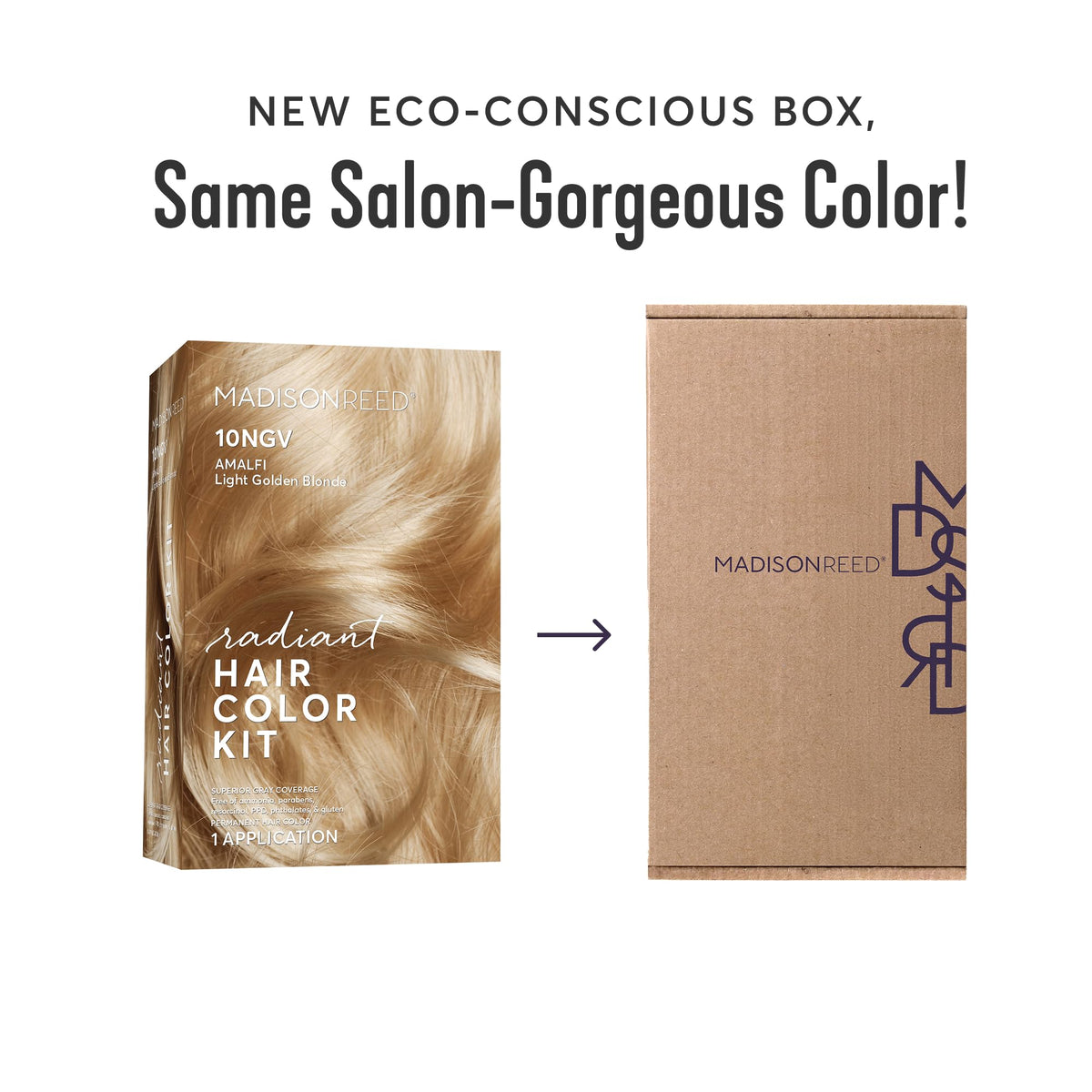 Madison Reed Radiant Hair Color Kit, 10NGV Light Golden Blonde, 2 Pack
