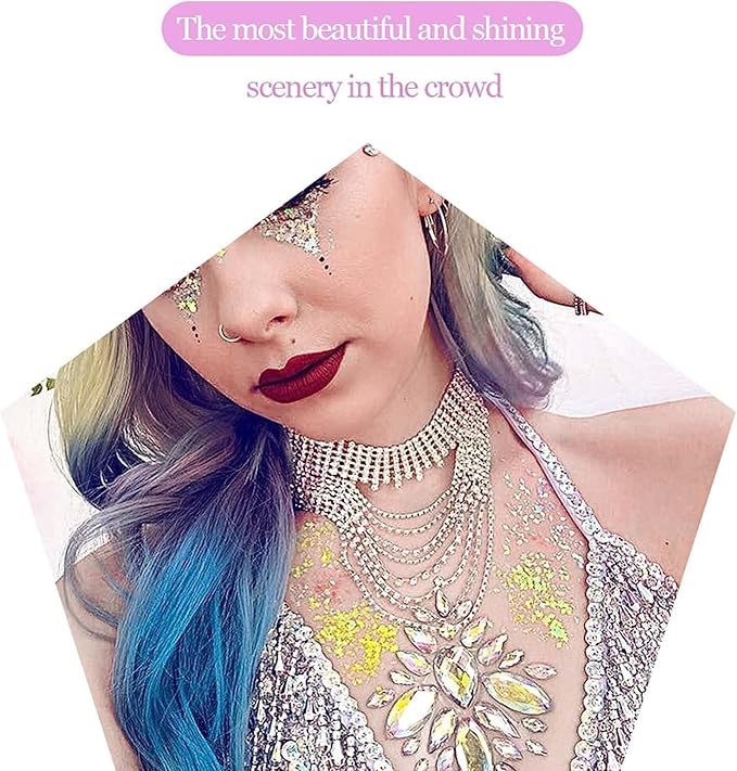 DAGEDA Silver Body Glitter Gel,Sparkly Hair Face Glitter Makeup Accessories
