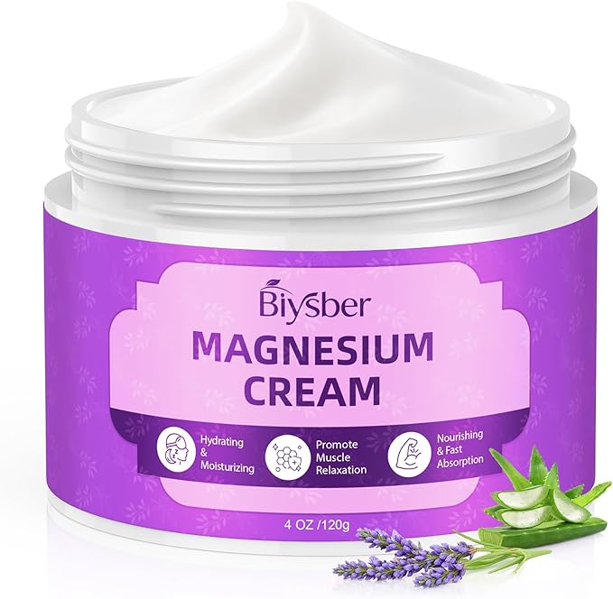 Topical Magnesium Lotion Cream for Sleep: Nighttime and Day Magnesium Cream for Women/Men (2.2 Fl Oz)