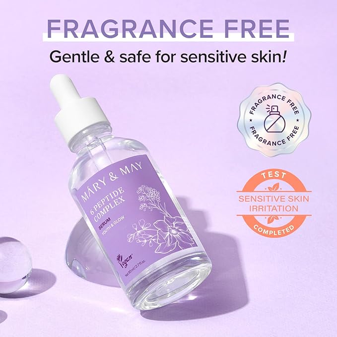 Mary&May 6 Peptide Complex Serum, Value Size, Face & Neck 2.71 fl.oz