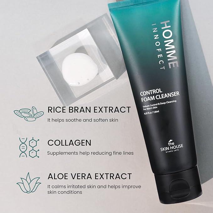 The Skin House Homme Innofect Korean Face Wash, 4.05 fl.oz