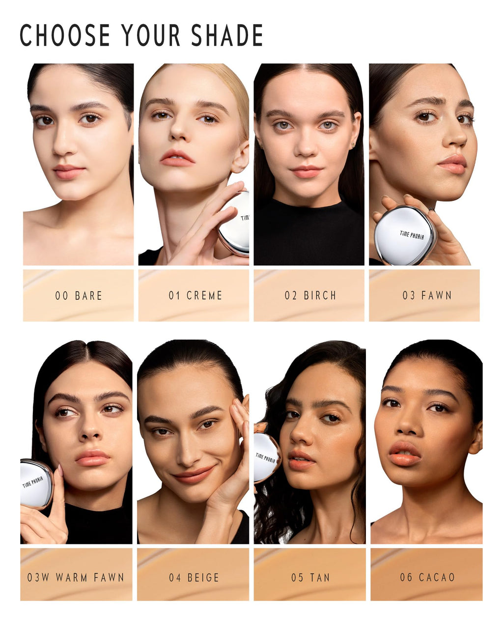 TIMEPHORIA Timeless Lumina Matte Cover Cushion Foundation -06 Cacao, Full Coverage Air Cushion, Lightweight & Natural Flawless Matte Finish, 12H Oil Control, Long-Lasting, Waterproof, Sweatproof