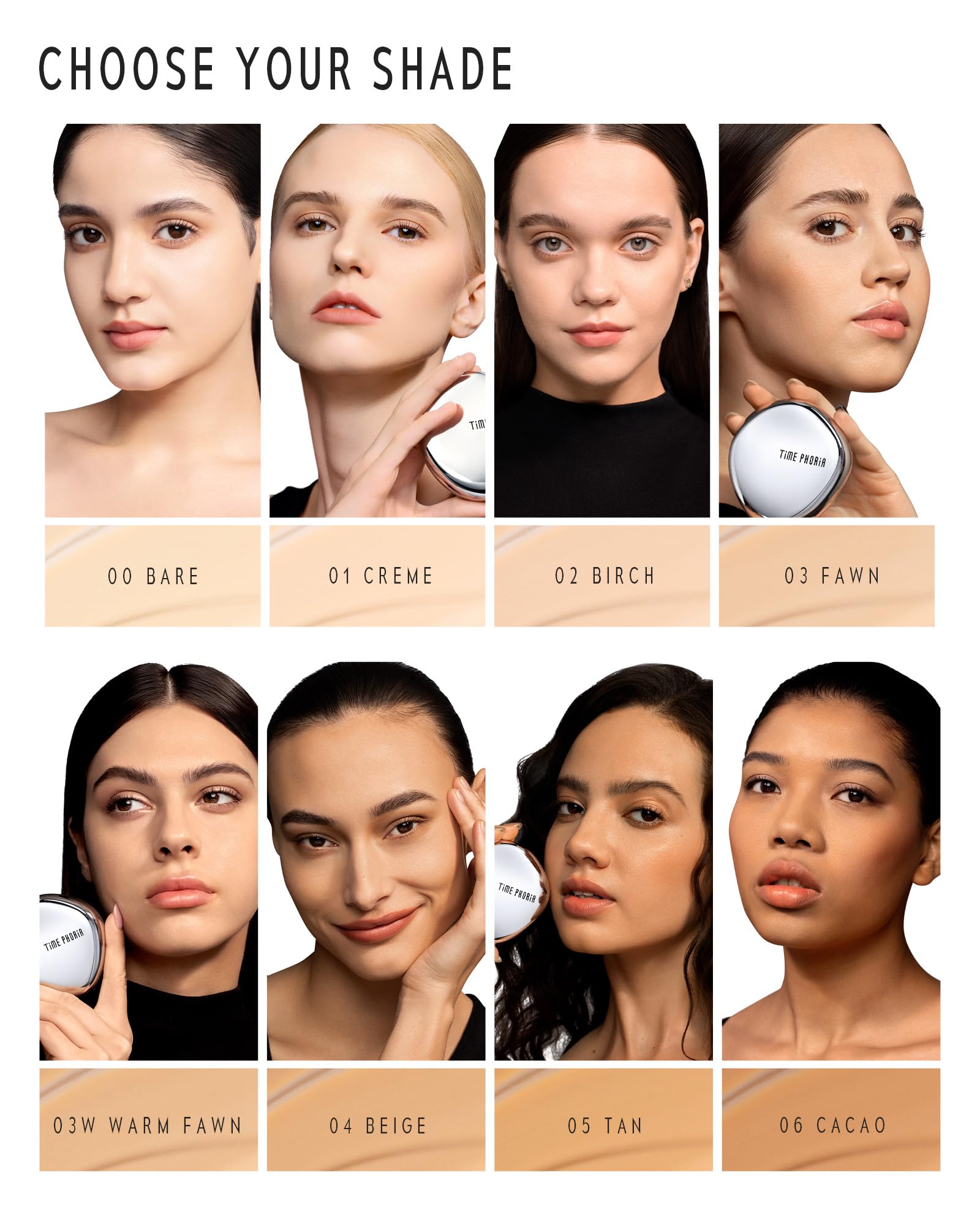 TIMEPHORIA Timeless Lumina Matte Cover Cushion Foundation -06 Cacao, Full Coverage Air Cushion, Lightweight & Natural Flawless Matte Finish, 12H Oil Control, Long-Lasting, Waterproof, Sweatproof