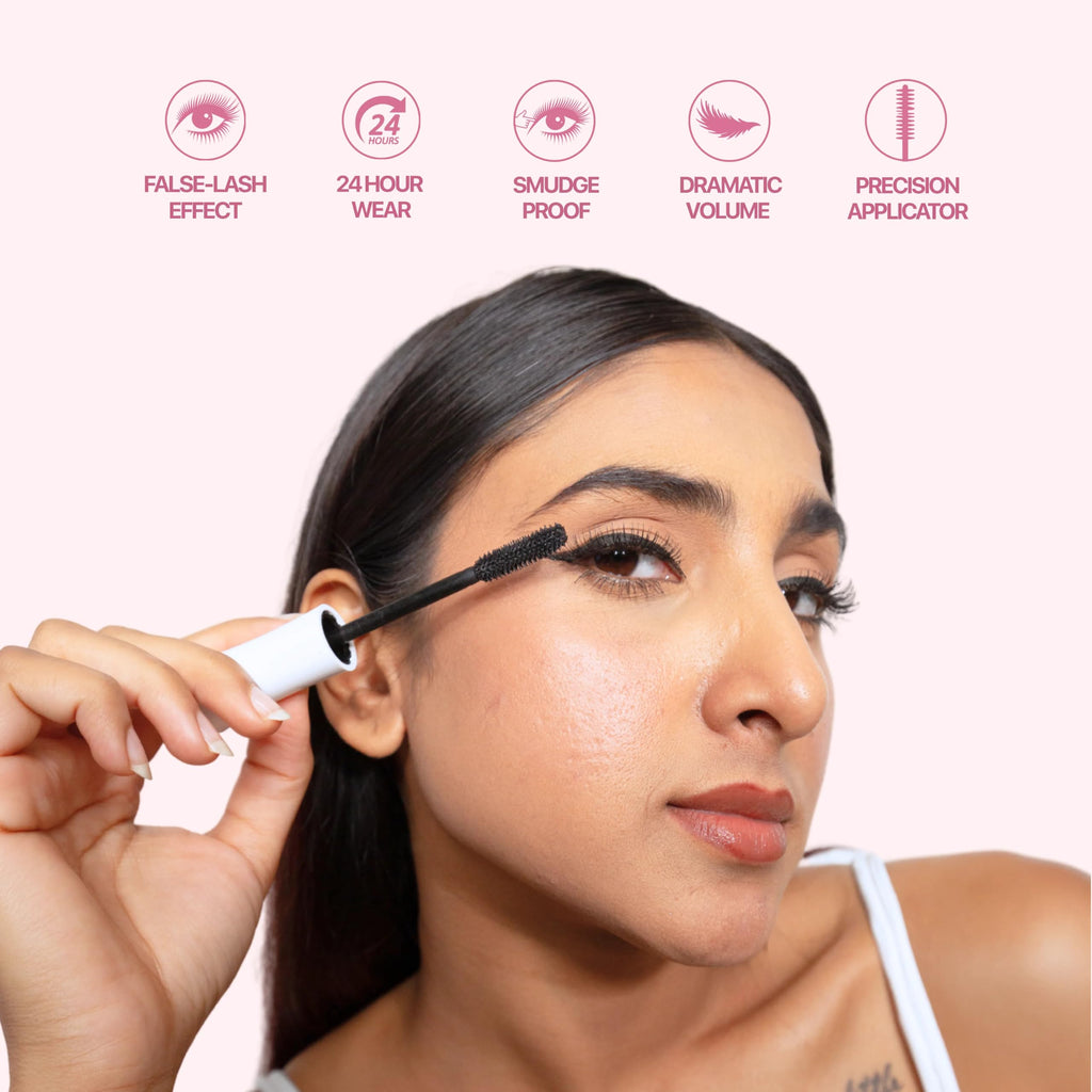 IRIS - Volumizing Mascara (12 Hrs Hold) | Lash Growth Formula - Dermatologically & Ophthamologically Tested | Smudgeproof and LightWeight | Black 12 ml