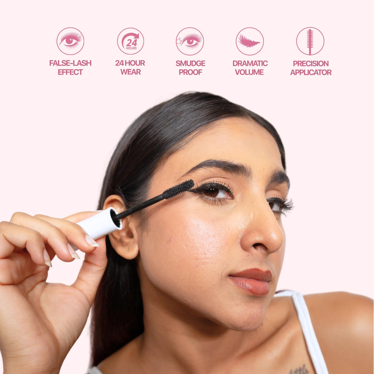 IRIS - Volumizing Mascara (12 Hrs Hold) | Lash Growth Formula - Dermatologically & Ophthamologically Tested | Smudgeproof and LightWeight | Black 12 ml