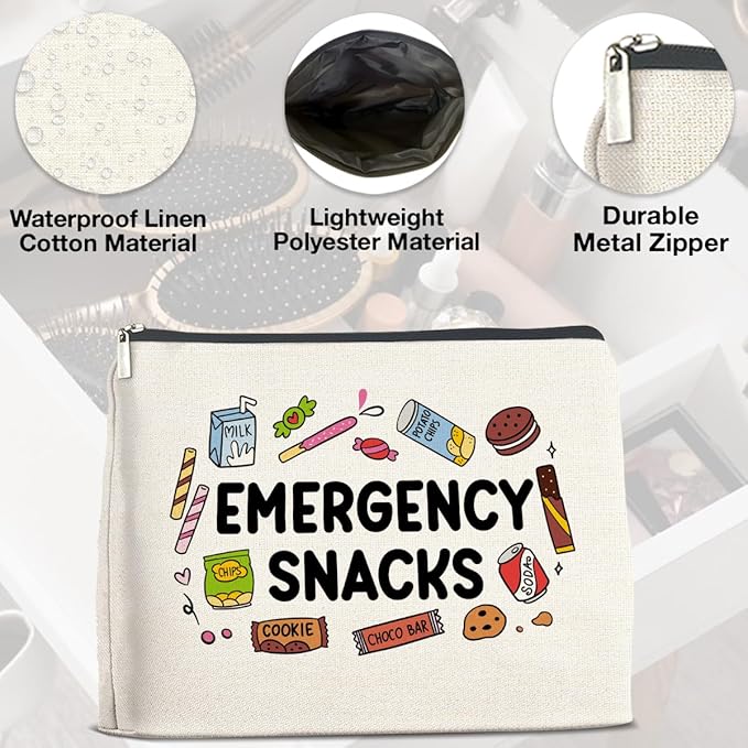 UPNEGE Snack Bag Gifts for Women Snack Lover Makeup Bag