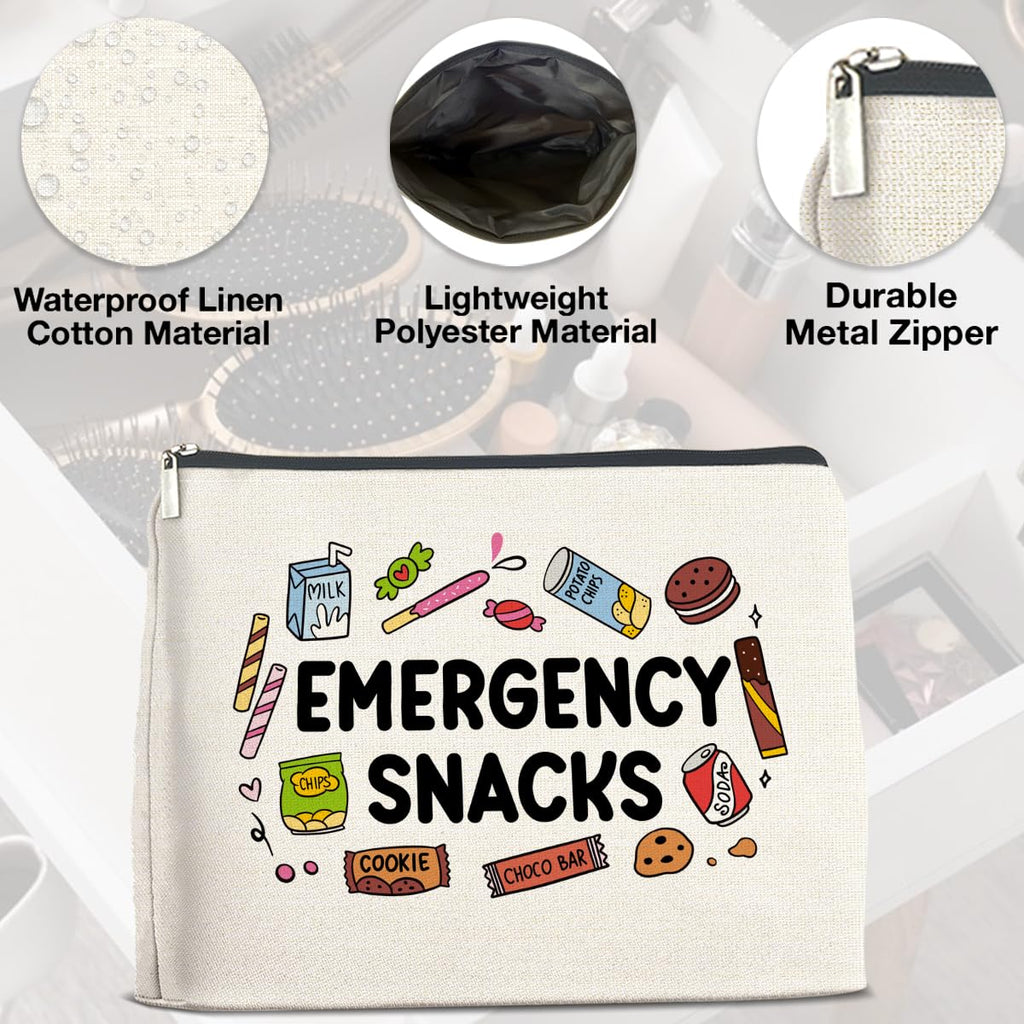 UPNEGE Snack Bag Gifts for Women Snack Lover Makeup Bag