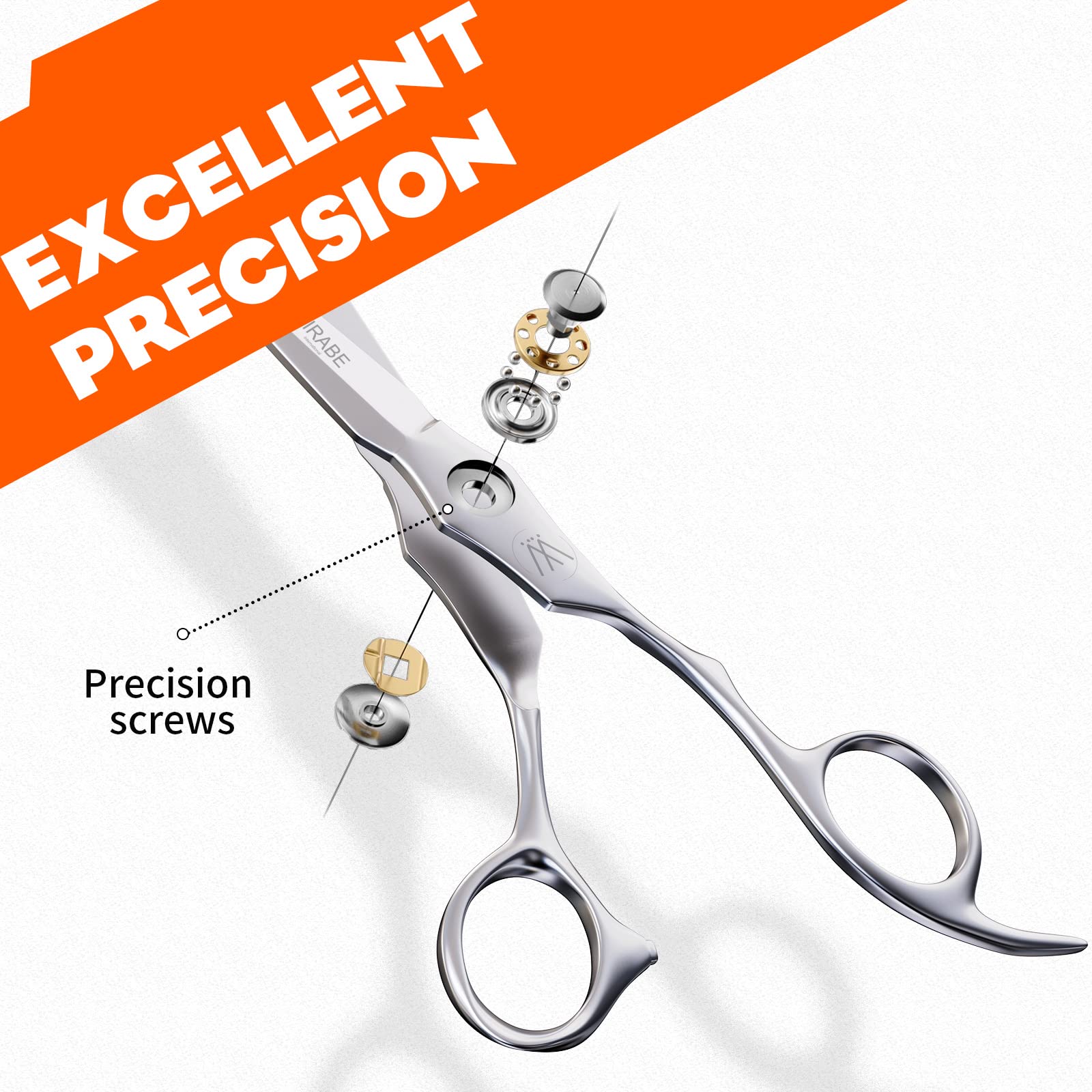 Sirabe HIGH-END Professional Hair Cutting Scissors Shears - Ultra Sharp Blades for Precise Cutting - Barber Shears Haircut Scissors 440C Stainless Steel for Salon Hairstyling & Home Hairdressing