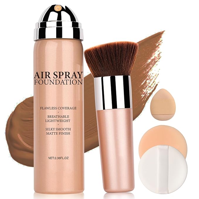 QIUFSSE Air Brush Makeup Foundation for Older Women (08 Tan)