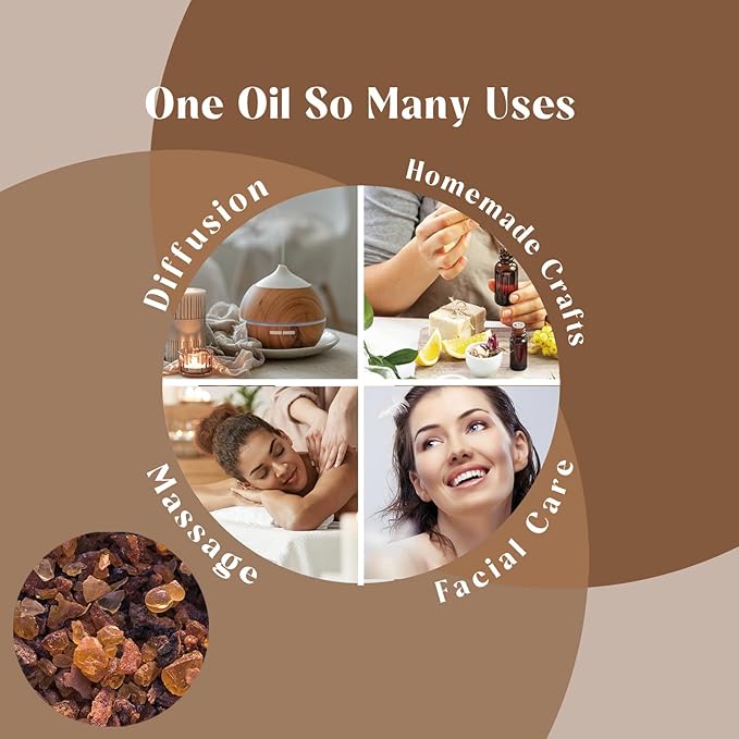 LOTUSJOY Myrrh Essential Oil, for Skin, Hair- 4 Oz