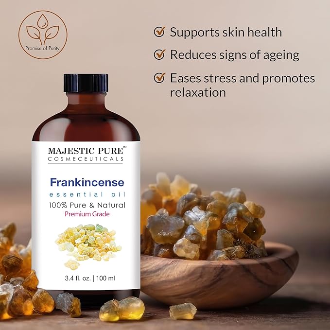 Majestic Pure Frankincense Essential Oil for Diffuser - 3.4 Fl Oz