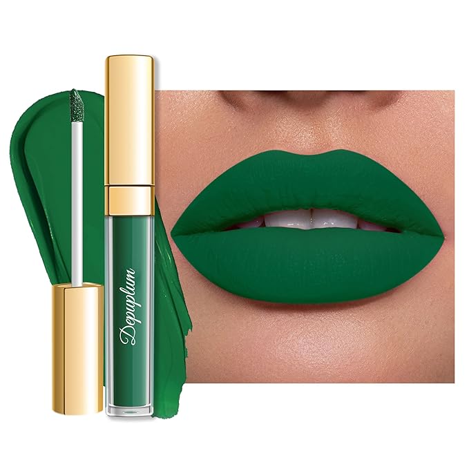 Depuplum Green Lipstick Matte for Women Superstay Long Lasting Lipsticks