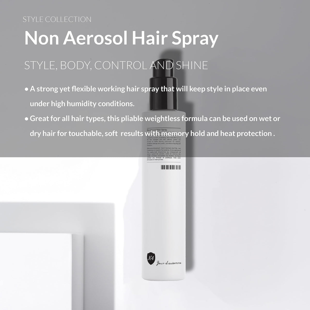 Number 4 Hairspray for Women and Men, Non Aerosol Strong Hold Hair Spray, 6.7 oz