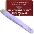 Regine Venus Lavender Slant Tweezers for Eyebrows & Facial Hair