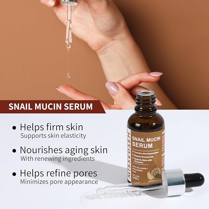 MISSEDSEN Snail Mucin Serum for Face 1 Oz