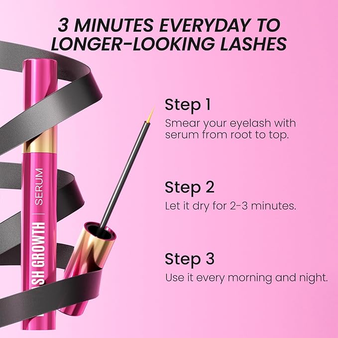 Sobetuar Eyelash Growth Serum - Volumizing Lash Serum for Longer & Thicker Lashes - Natural, Vegan & Gentle (5 mL)