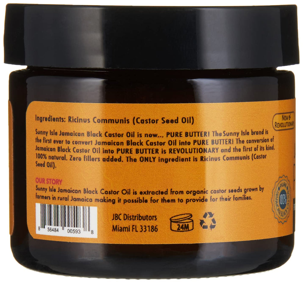 Sunny Isle Jamaican Black Castor Oil Pure Butter 2oz | Hair & Skin