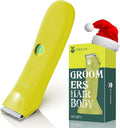 Unisex Hair Trimmer with Adjustable Guards, Cordless Electric Razor, Yellow