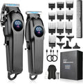 FEYANTTI Hair Clippers for Men Professional Clippers and Trimmers Set, Cordless Hair Clippers, Haircutting Machine with LED Display for Barber Mens Grooming Kit