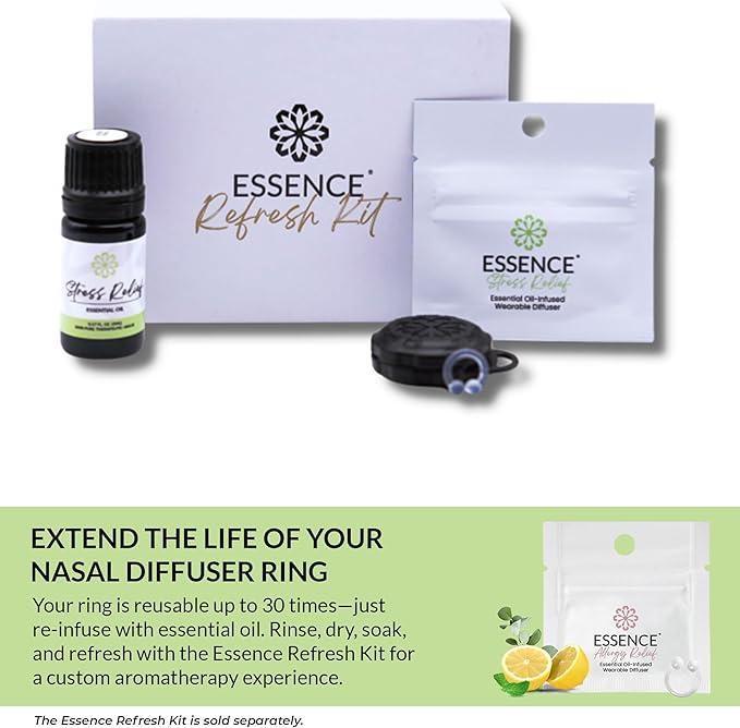 Essence Wearable Aromatherapy Nasal Diffuser – Stress Relief Essential Oil