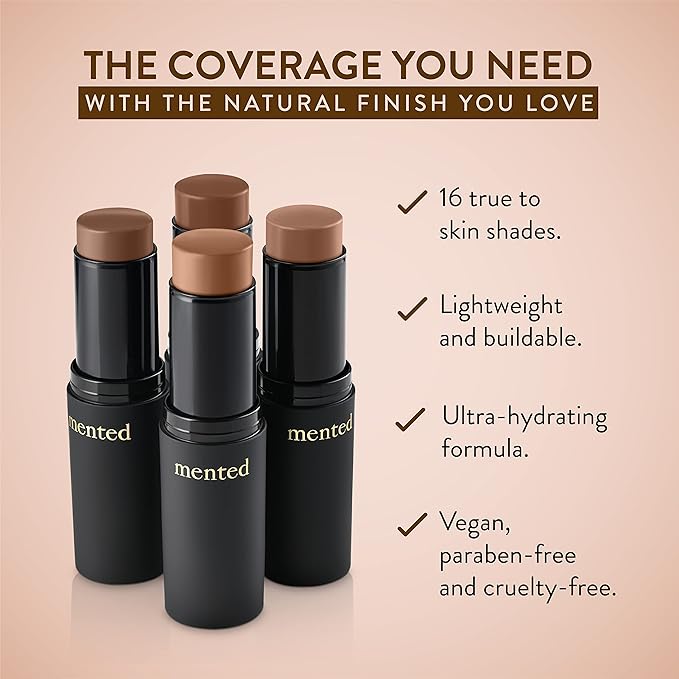 Mented Cosmetics Stick Foundation Make Up, Vegan and Cruelty Free, T20
