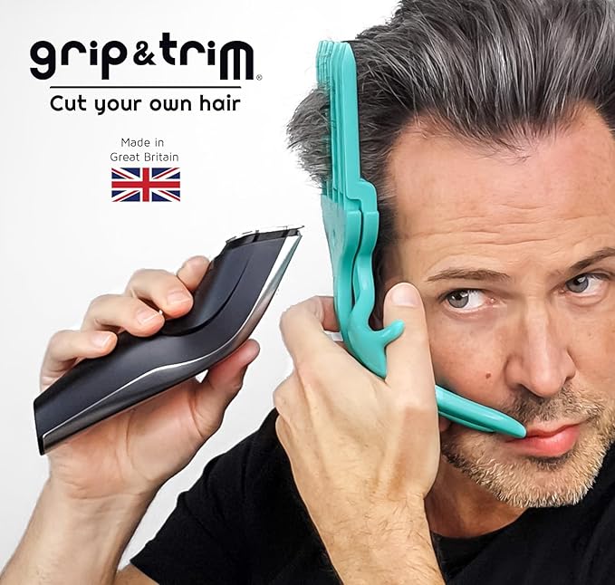 Cut Your Own and Other's Hair at Home the Easy Way | DIY Haircut Tool for Everyone | Use with Your Hair Clippers for Clean, Even Trims Every Time with Grip and Trim.