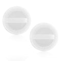 Sibba Powder-Puff 2PCS Cotton Cosmetic Face Makeup Velour Powder Pads with Ribbon for Loose and Foundation Round White Dry Puff Suitable for Eyeshadow Blush Concealer and etc.