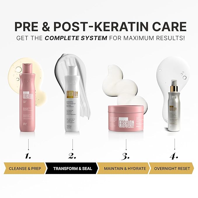 Fashion Gold Progressiva Keratin Hair Treatment for Straightening, 300g