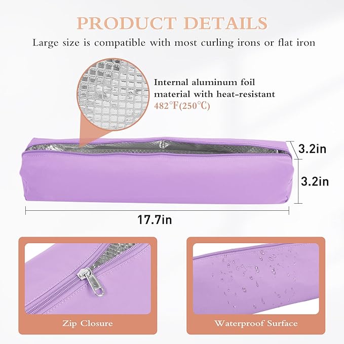 Suafrnut Professional Heat Resistant Hot Hair Tools Organizer Bag