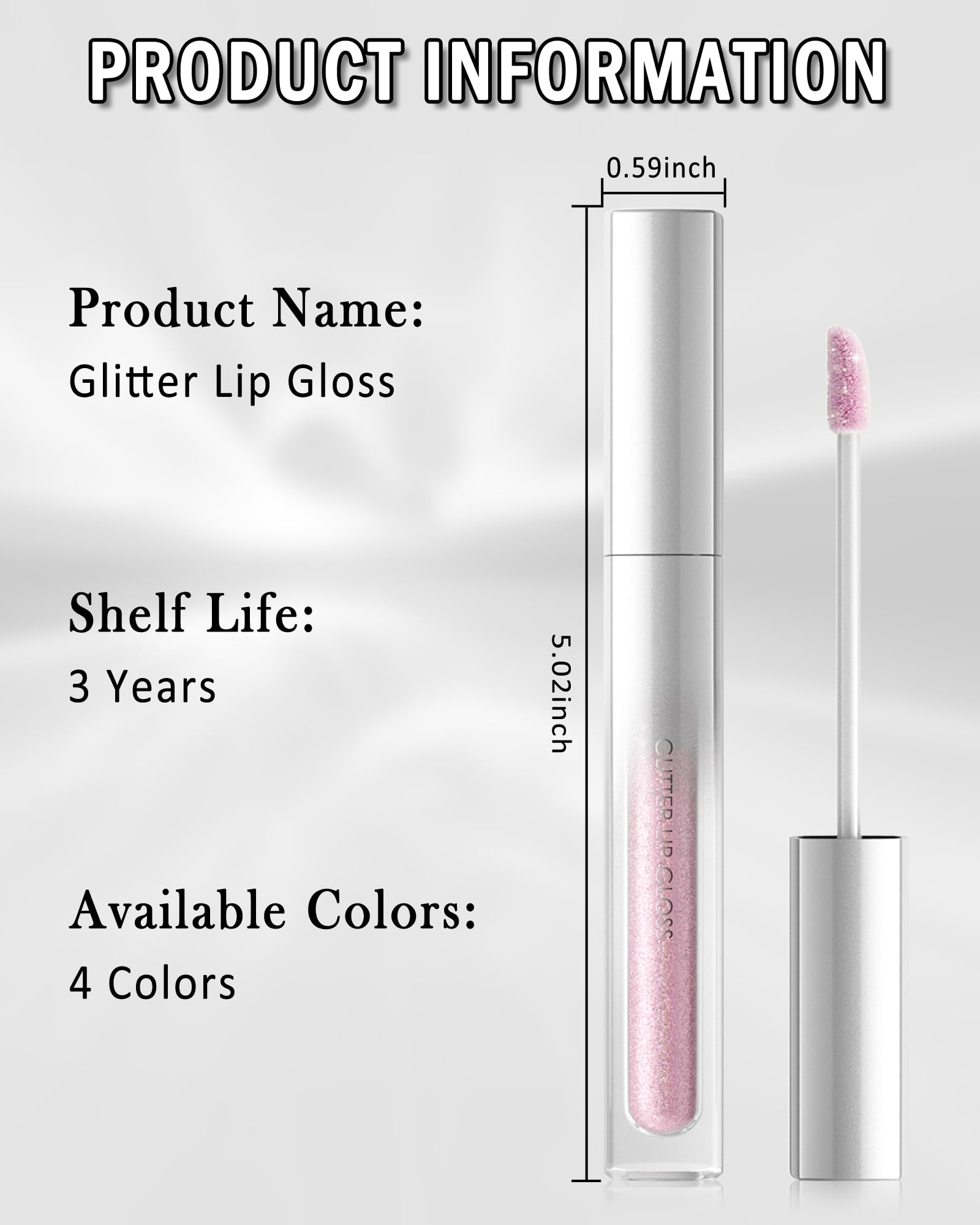 Glitter Sheer Plum Lip Gloss, Matte Metallic Shimmer Non-Stick Lip Gloss,Long-Lasting Waterproof Smudge Proof Liquid Lipstick Lipgloss,Sparkle Diamond Lip Tint Stain, Makeup Gift for Women Girl-08