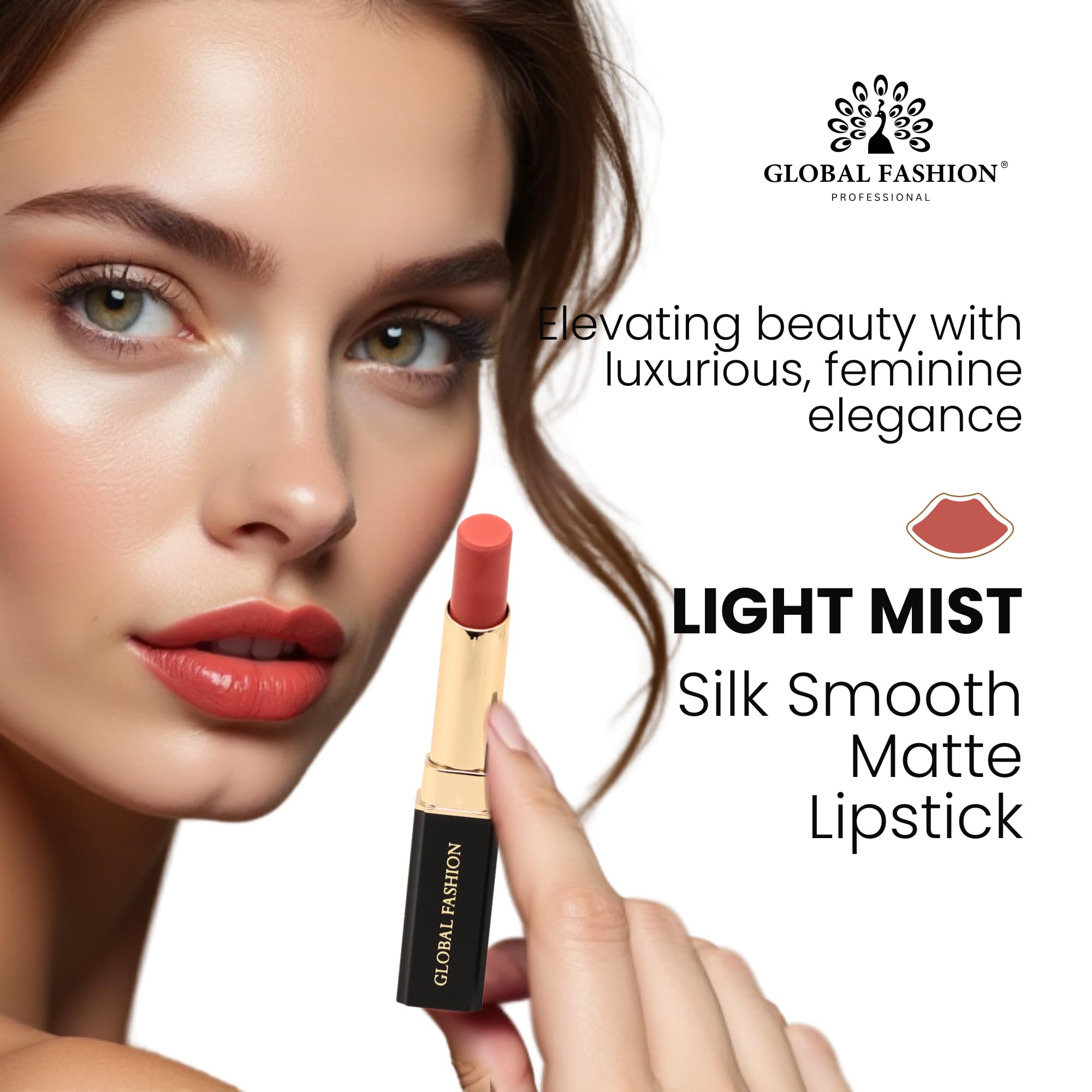 Global Fashion Silk Smooth Matte Lipstick – Long-Lasting, Luxurious Color, Rich Hydration, Lightweight Formula, Lightweight Matte Lip Color for Women, Available in Multiple Shades (116, 0.12 oz)