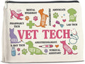 UPNEGE Vet Tech Gifts Veterinary Technician Makeup Bag for Women