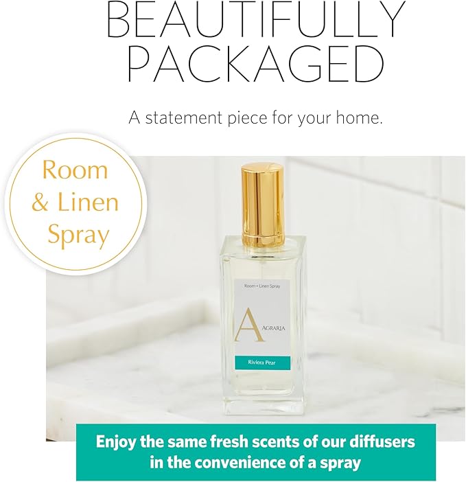 AGRARIA Riviera Pear & Linen Spray, Fabric Freshener