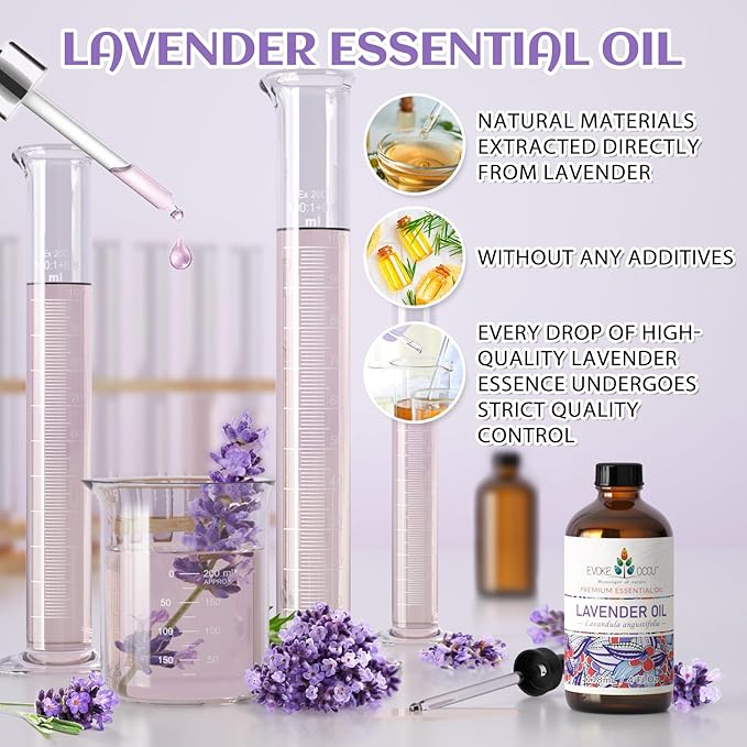 EVOKE OCCU Lavender Essential Oil, for Diffuser & Sleep, Aromatherapy