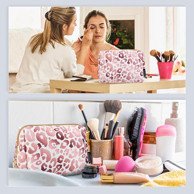 Aosbos Small Makeup Pouch, Travel Cosmetic Bags for Women,Travel Pouch