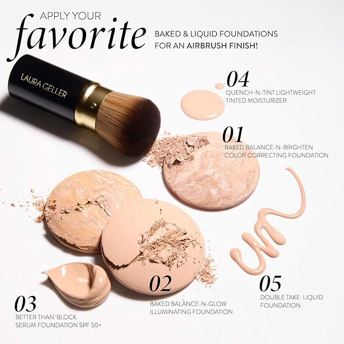 LAURA GELLER NEW YORK Cosmetic Professional Makeup Brushes - Cruelty-Free - 01 Retractable Airbrush Kabuki Brush