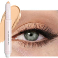 Wugbc Vanilla Eyeshadow Stick, Matte Cream Eyeshadow Long-Lasting Crease-Proof Eye Shadow Eyeliner Stick High Pigmented Highlighter Makeup Pencil Crayon with Blending Brush & Built-in Sharpener
