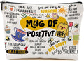 BQXH Inspirational Gifts Makeup Bag, Positive Affirmations Cosmetic Bag