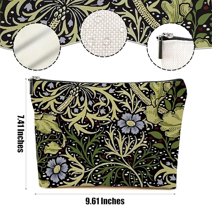 4 Packs Vintage Flowers Makeup Bag Friend Friendship Gifts for Women Girls