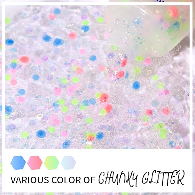 DAGEDA Colorful Body Glitter Gel, Sparkly Hair Face Glitter Makeup Accessories