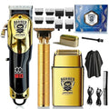 Largner Hair Clippers for Men Professional, Cordless Beard Trimmer & Electric Razor Shavers for Men, Rechargeable 3 Piece Barber Hair Cutting Kit LED Display Men's Grooming Kit