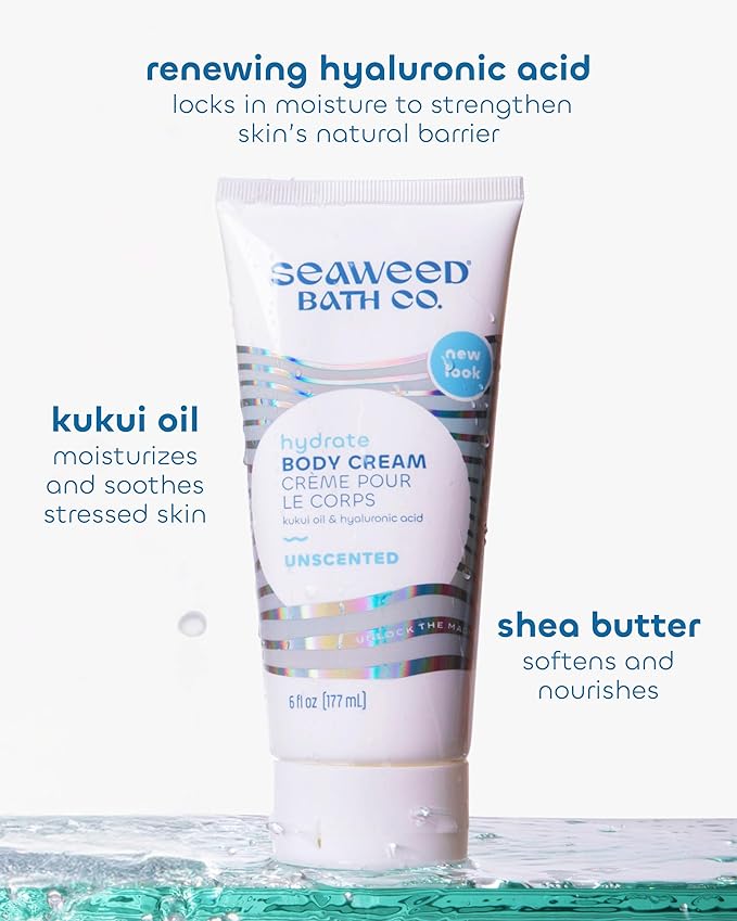 Seaweed Bath Co. Hydrate Body Cream, Unscented (6 oz)